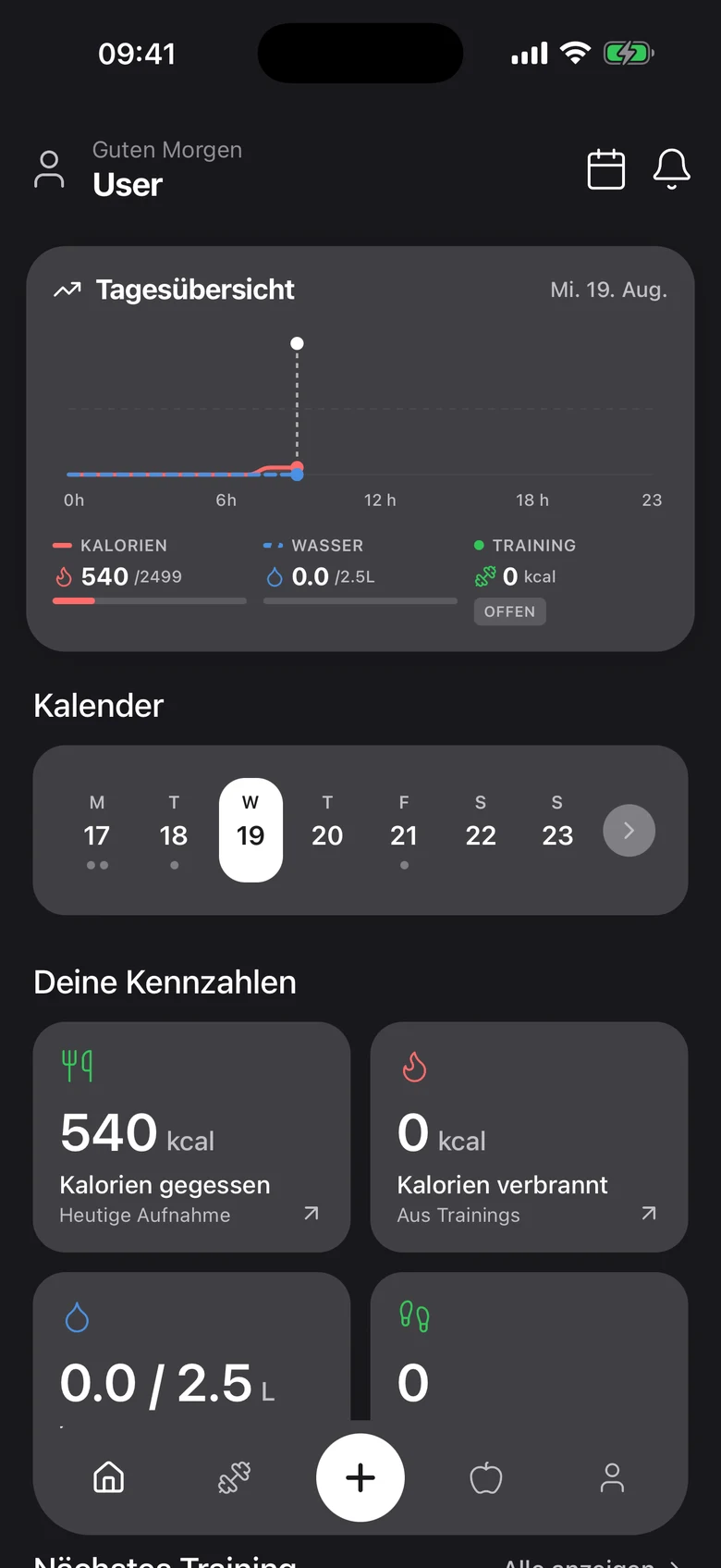 PulseCT Dashboard im Dark Mode